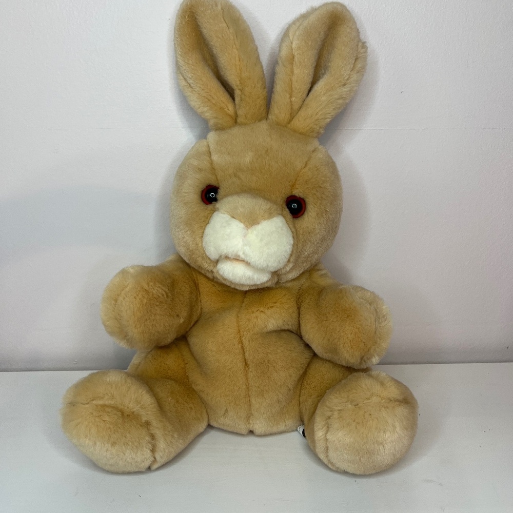 Animal Alley x ToysRUs Brown‎ Rabbit Puppet Plush Bunny 2000 Stuffed Animal Toy